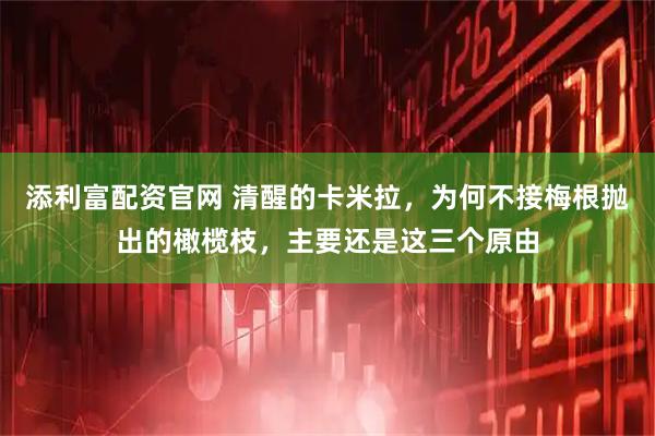 添利富配资官网 清醒的卡米拉，为何不接梅根抛出的橄榄枝，主要还是这三个原由