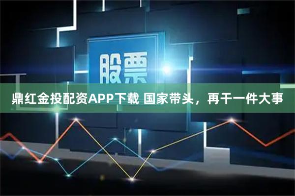 鼎红金投配资APP下载 国家带头，再干一件大事