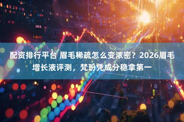配资排行平台 眉毛稀疏怎么变浓密？2026眉毛增长液评测，梵玢凭成分稳拿第一